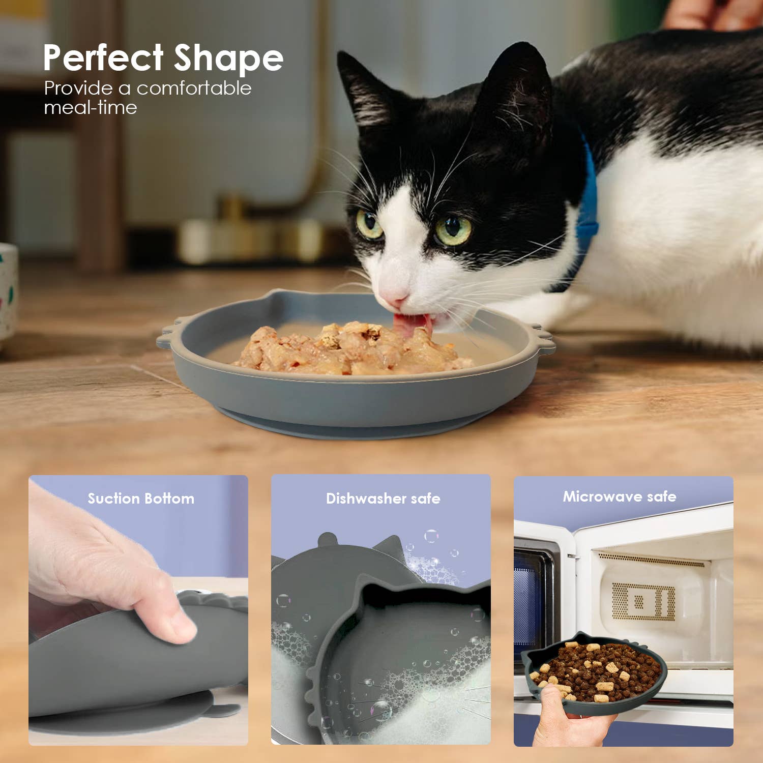 Cat Shaped Silicone Bowl