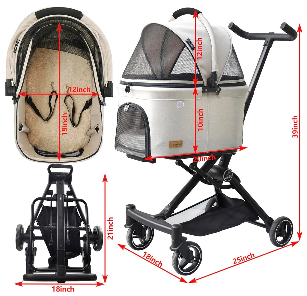 3 in 1 Pet Stroller/Carrier/Car Booster Seat