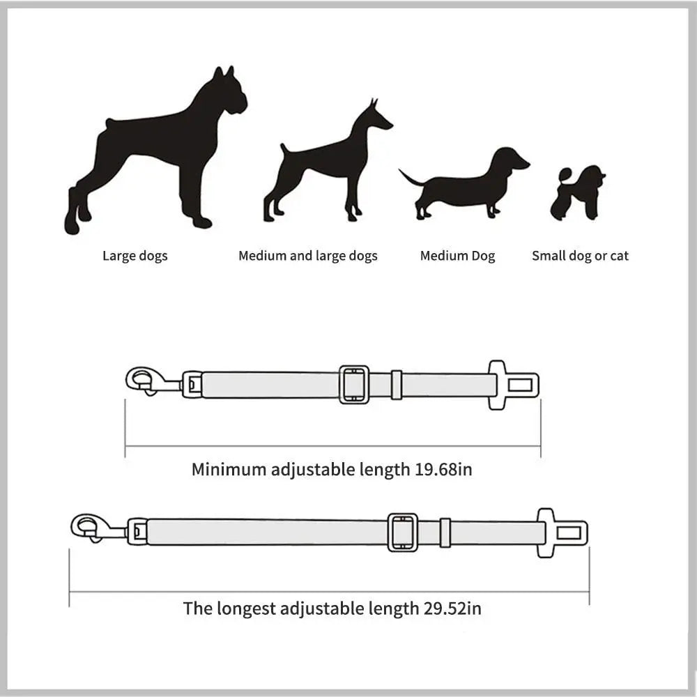 Adjustable Cat or Dog Car Seat  Belt