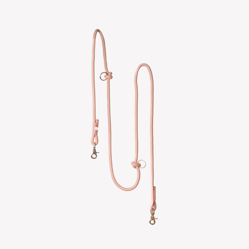 'Powder Rose' - Hands Free Braided Leash