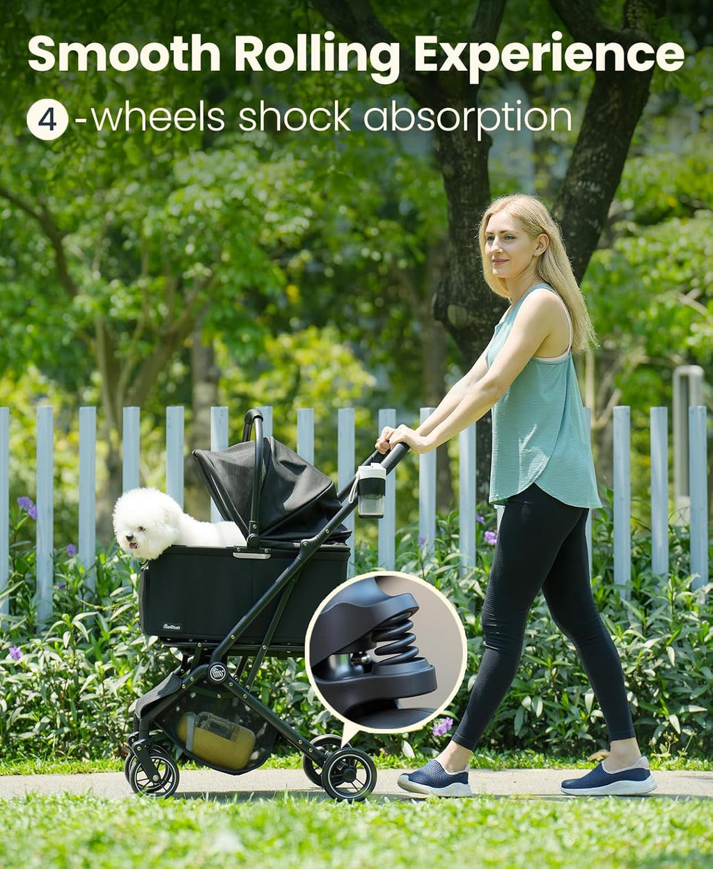 Pet Stroller 4 Wheel/Carrier