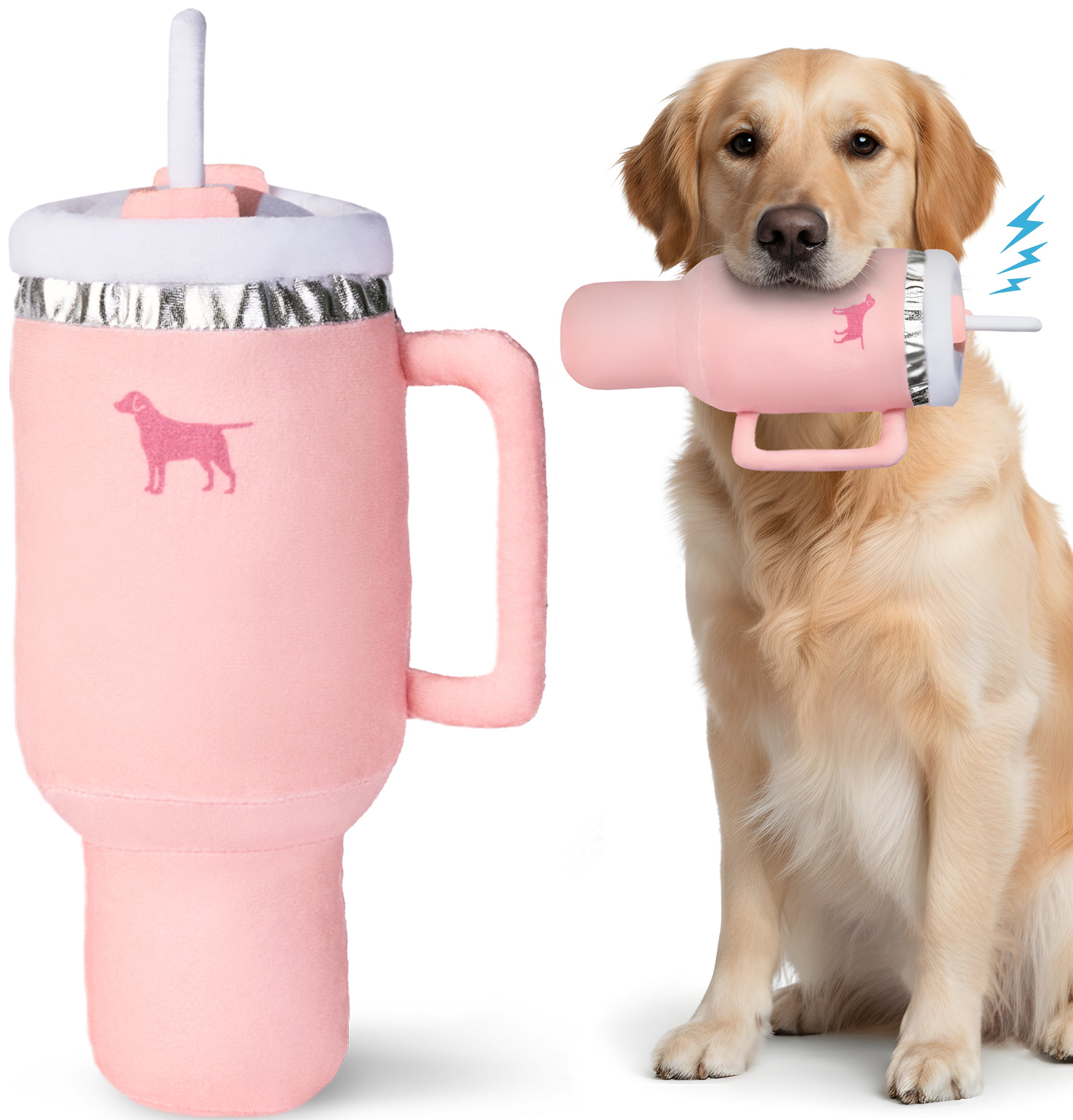 Tumbler Plush Squeaky Dog Toy
