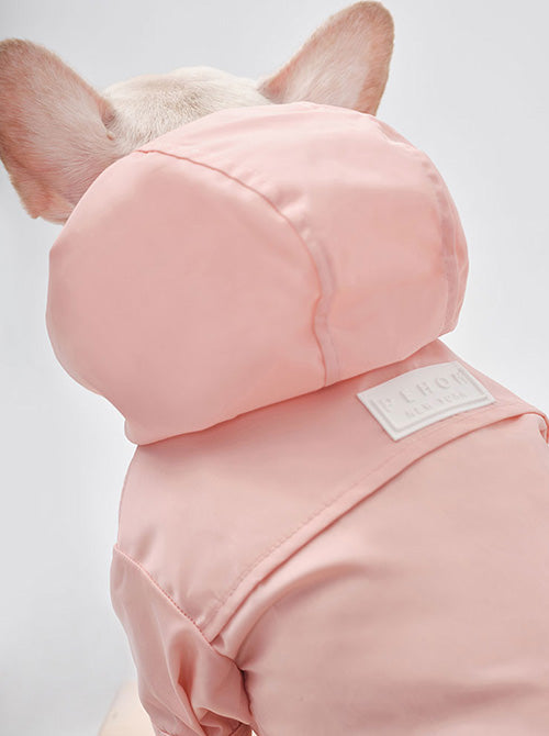 Adjustable Velcro Raincoat - Light Pink