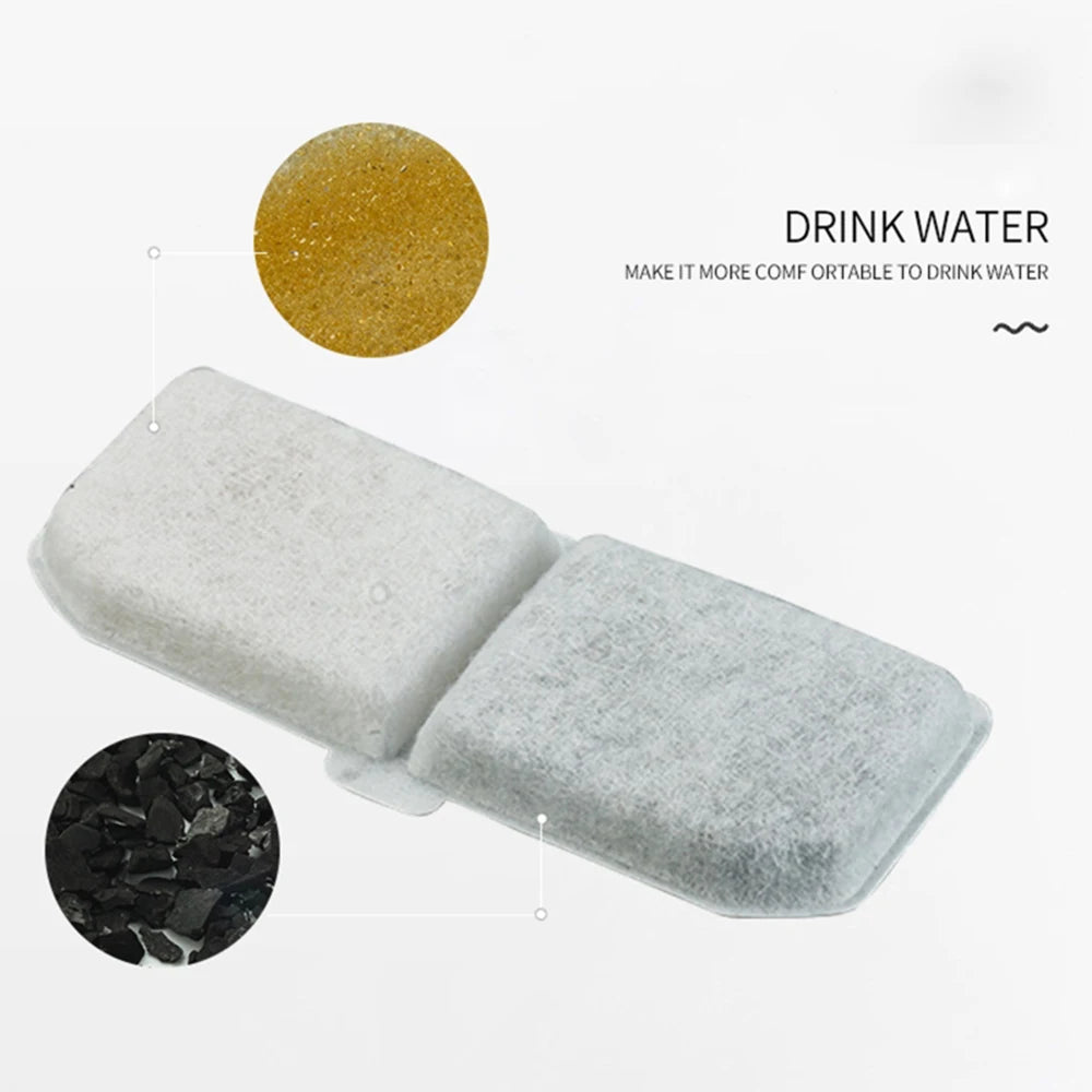 Cat Water Fountain with Replacement Activated Carbon Resin Filter