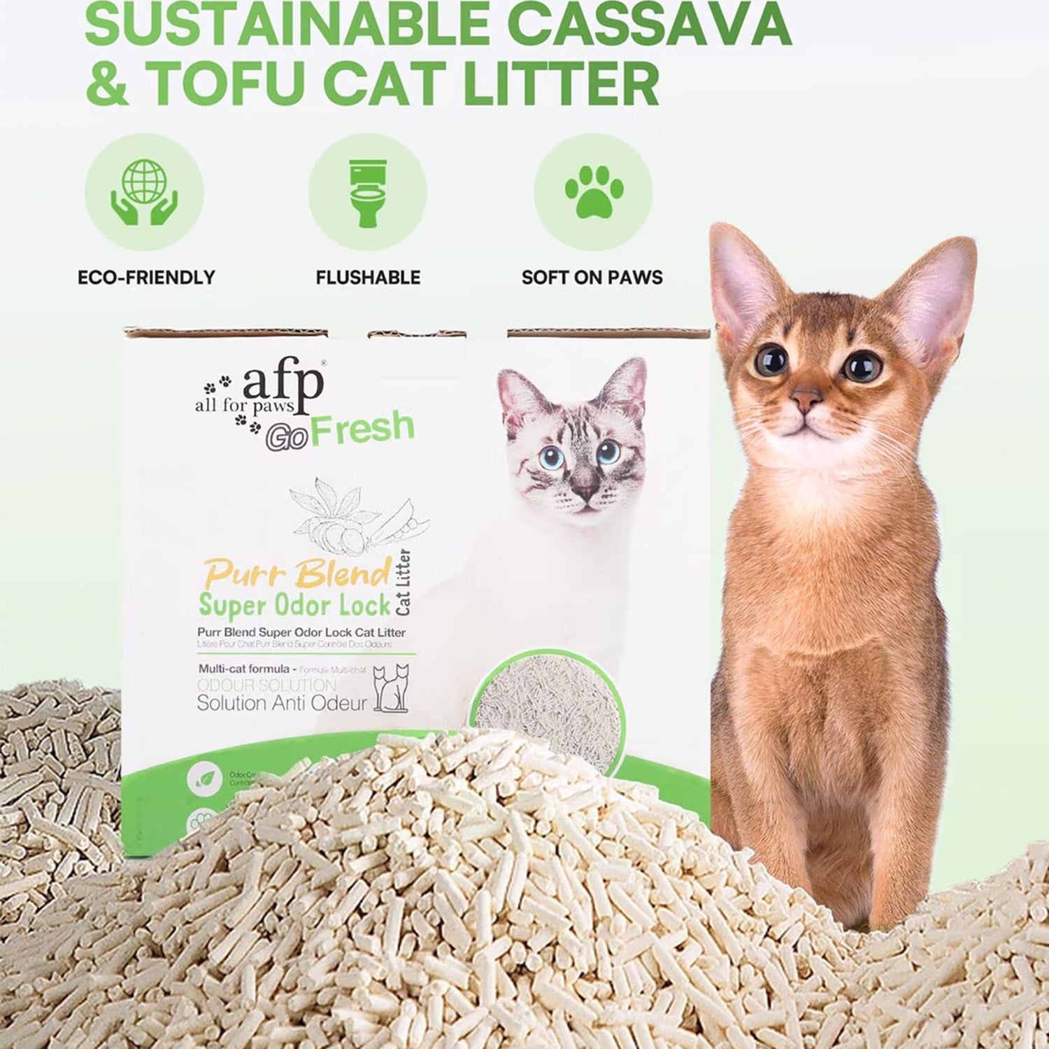 Super Odor Lock Unscented Tofu Cat Litter