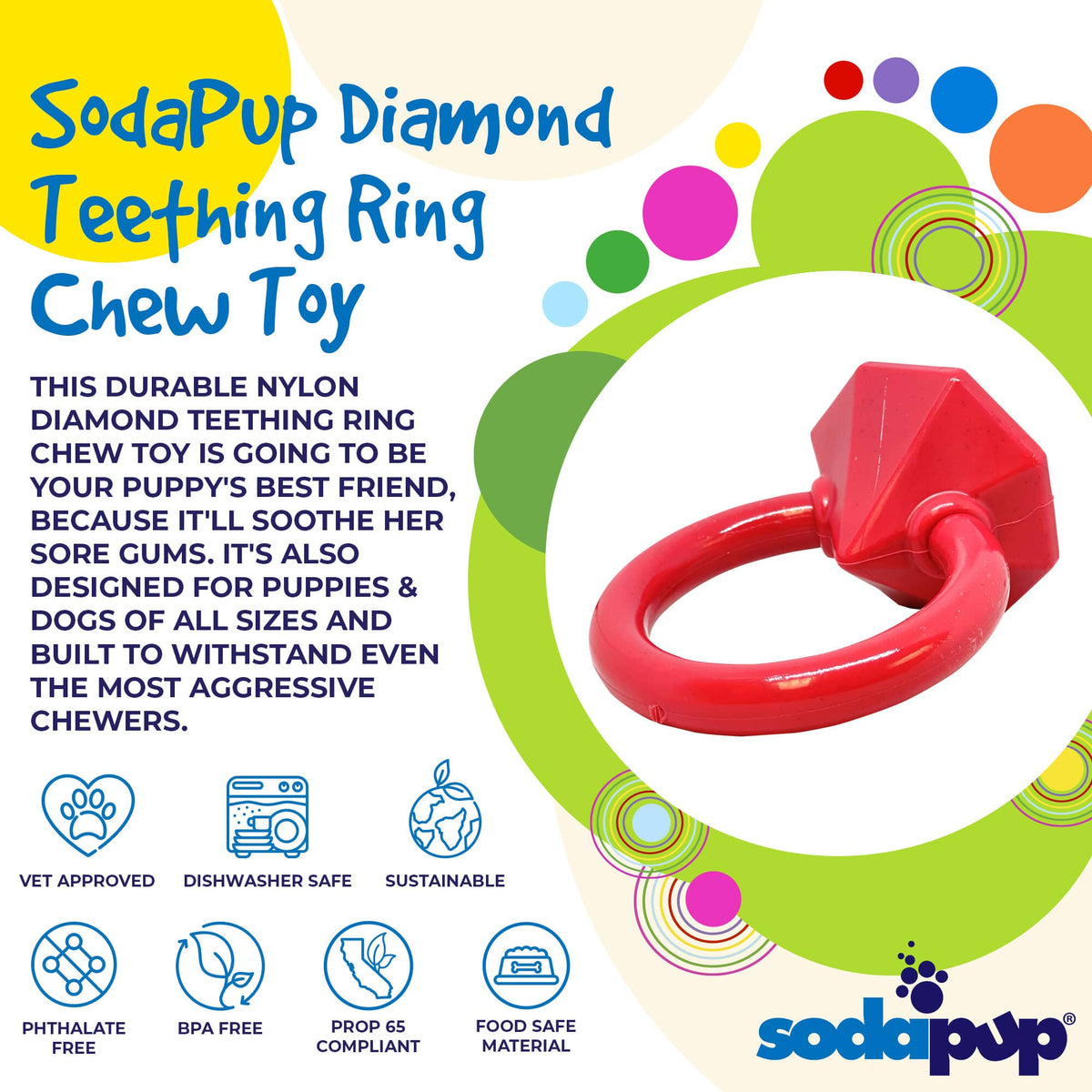 Diamond Ring Teething Ring for Puppies