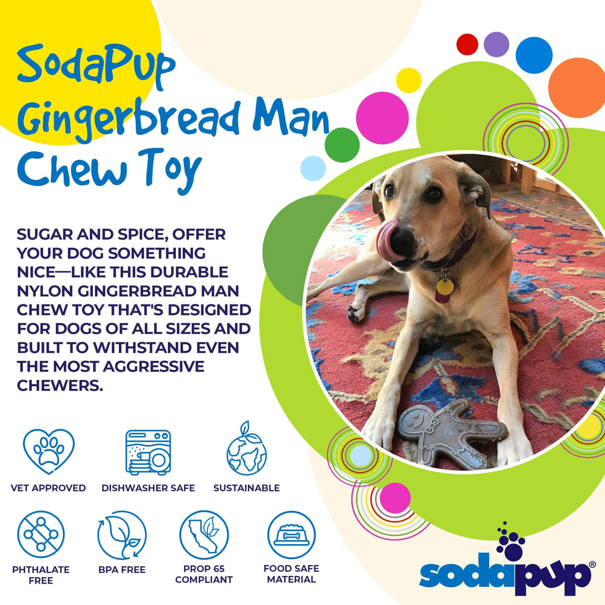 Gingerbread Man Chew Toy
