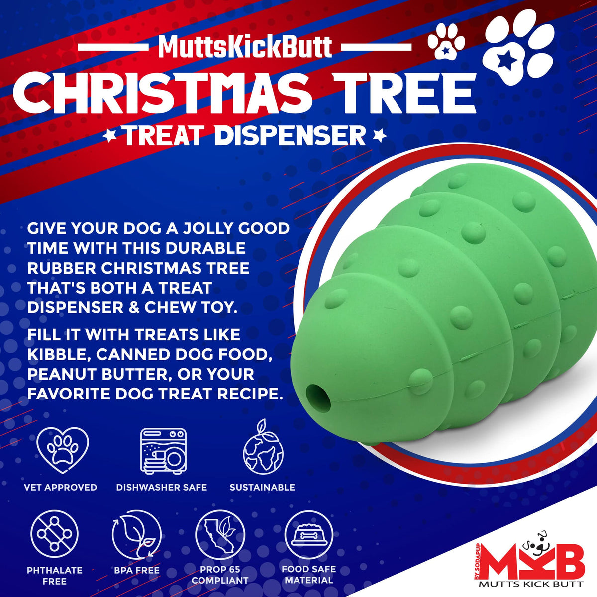 Christmas Tree Dog Toy