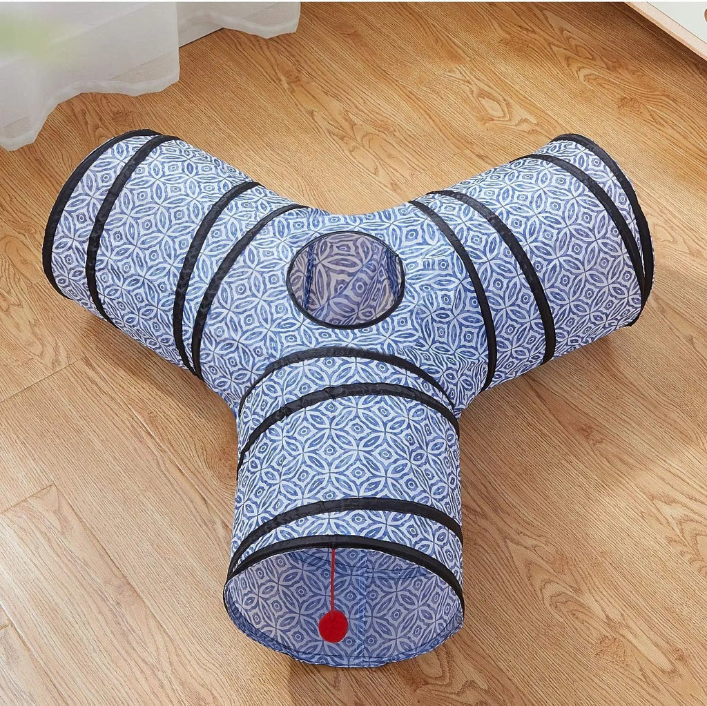 3-Way Collapsible Cat Toy Tunnel