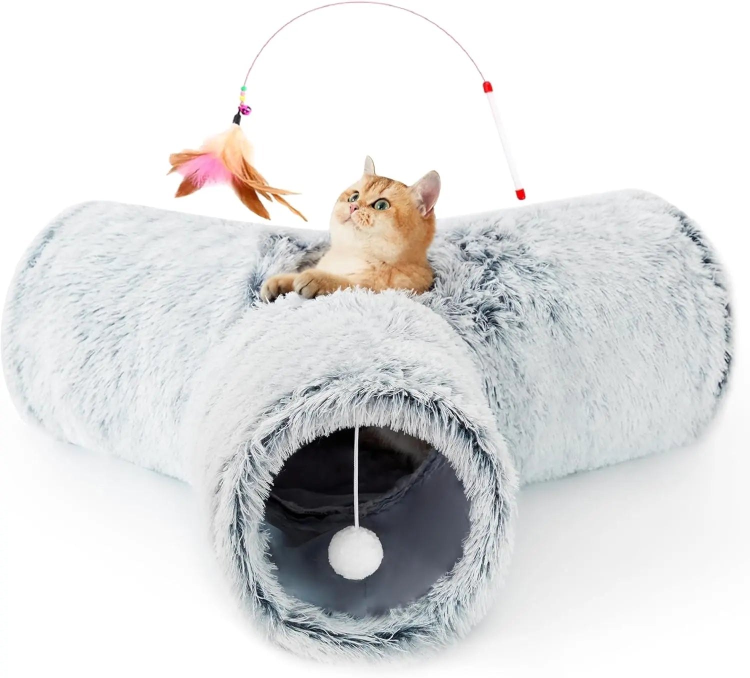 3-Way Collapsible Cat Toy Tunnel
