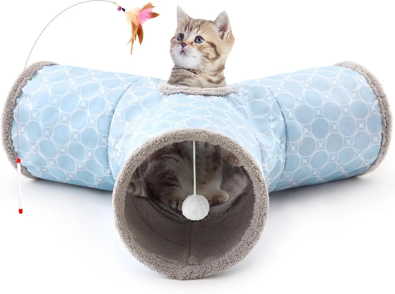3-Way Collapsible Cat Toy Tunnel