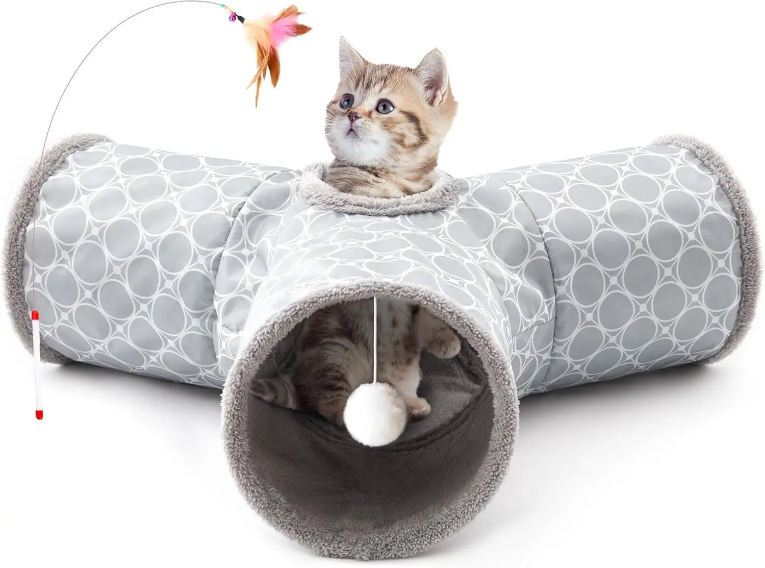 3-Way Collapsible Cat Toy Tunnel