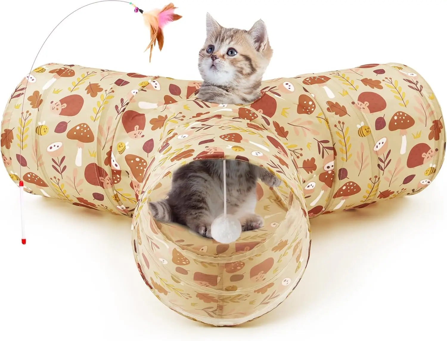 3-Way Collapsible Cat Toy Tunnel