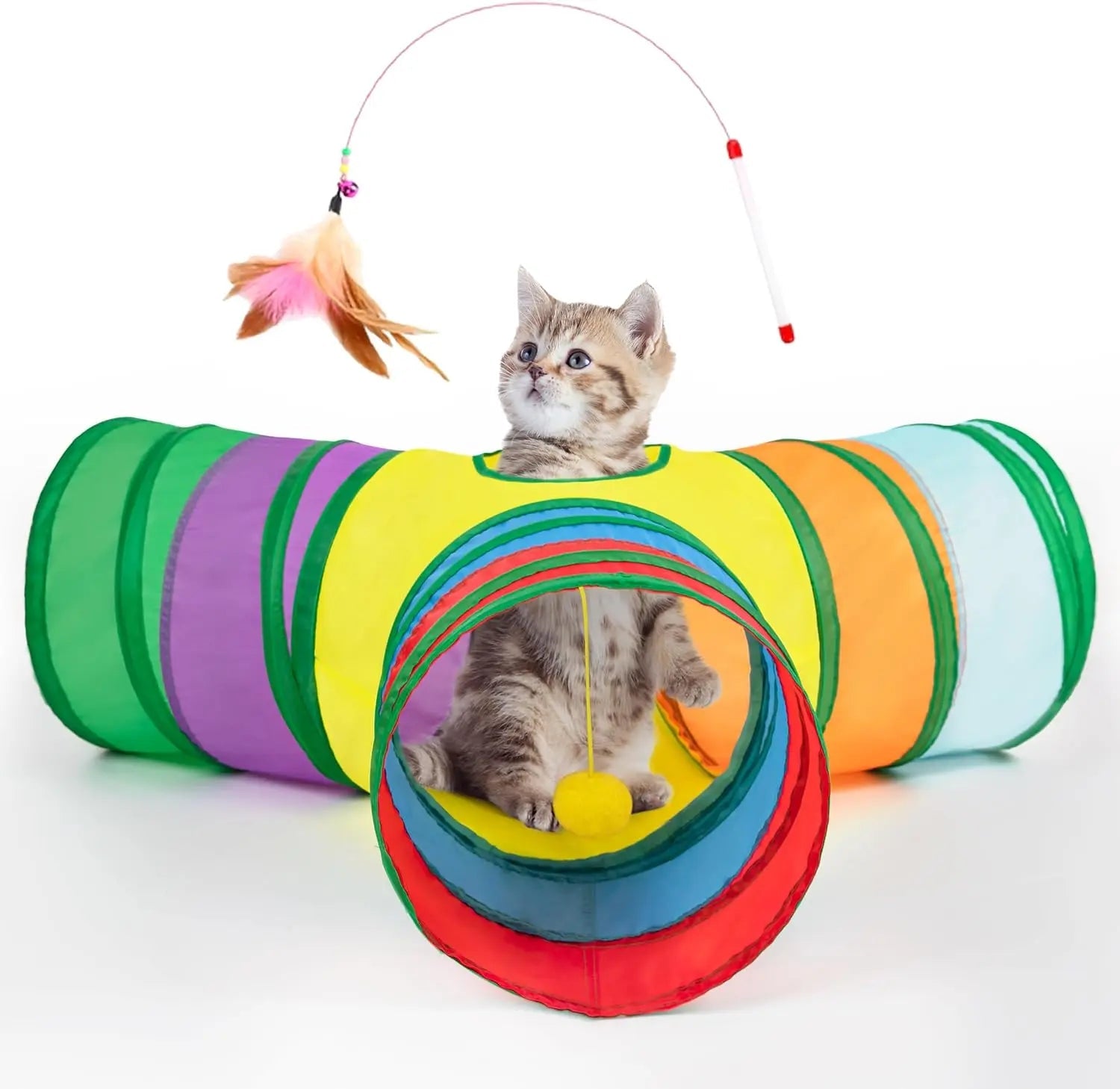 3-Way Collapsible Cat Toy Tunnel