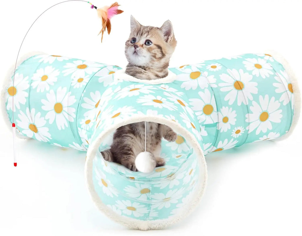 3-Way Collapsible Cat Toy Tunnel