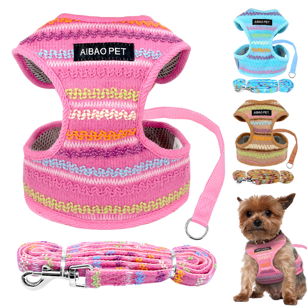 Colorful Fleece Harness Set