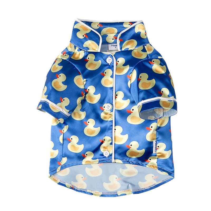 Pet Silk Duck Pajamas