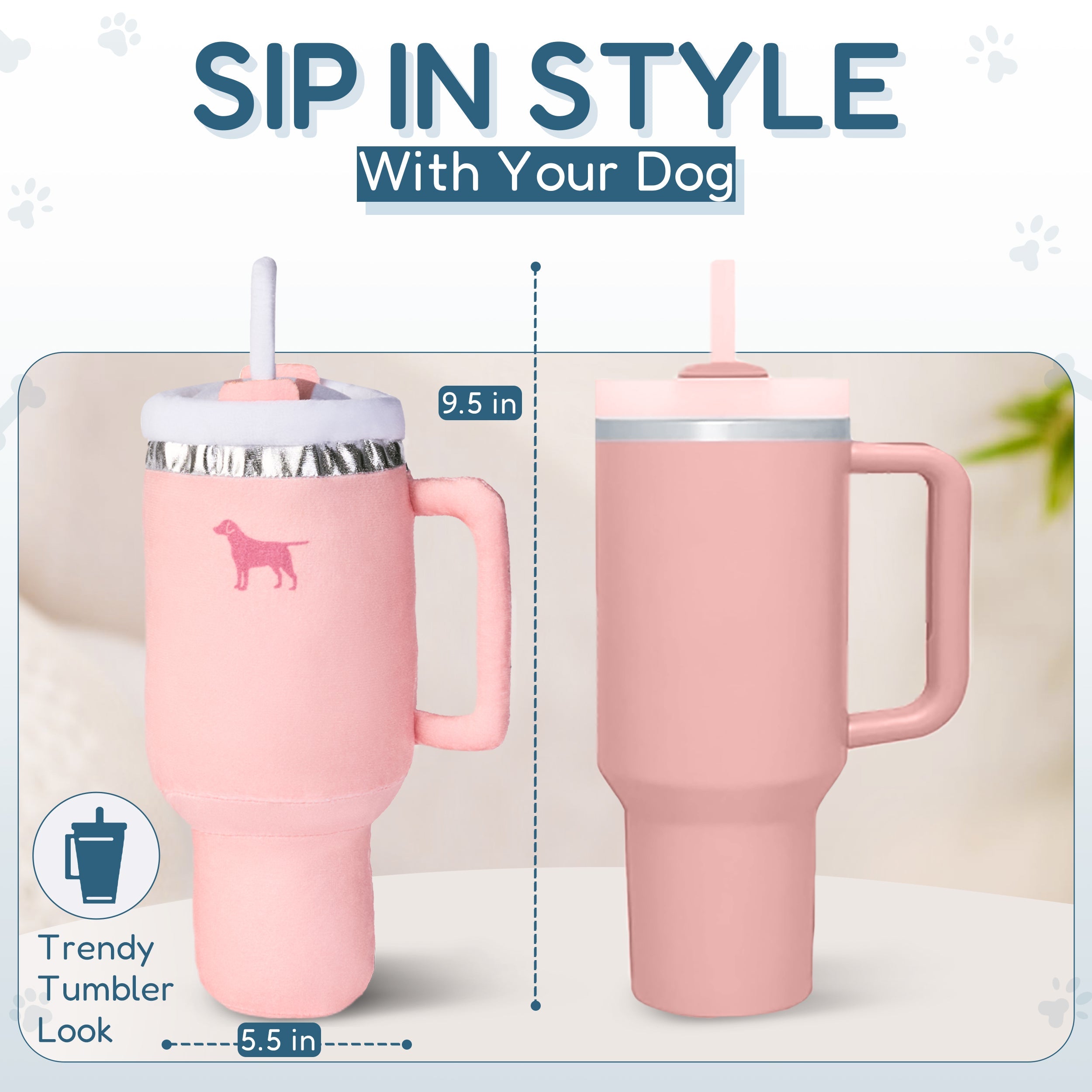 Tumbler Plush Squeaky Dog Toy