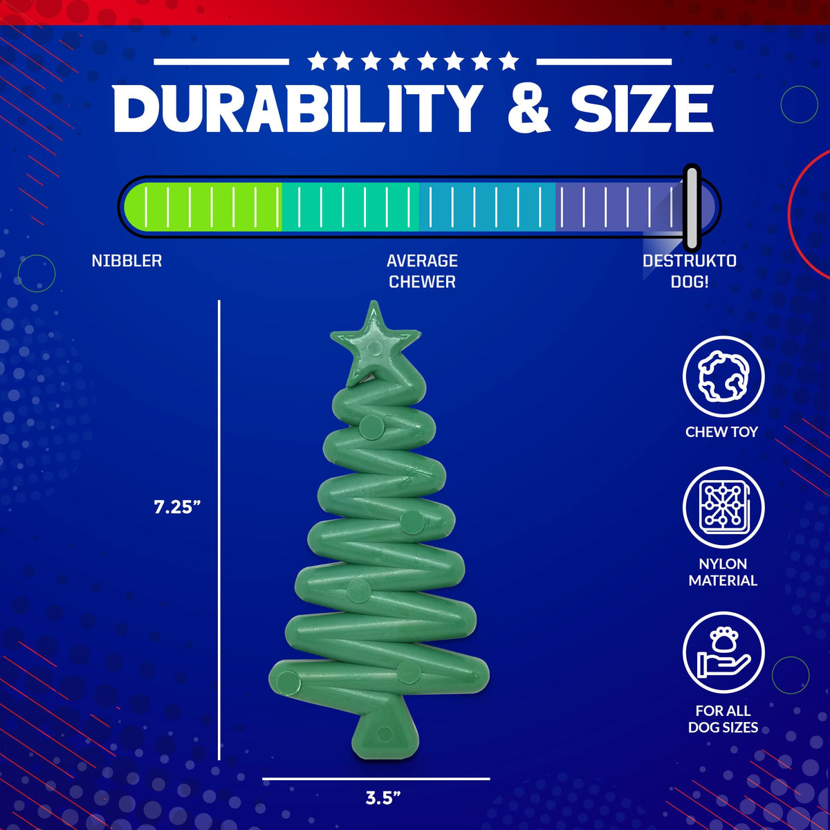 Durable Christmas Tree Chew Toy
