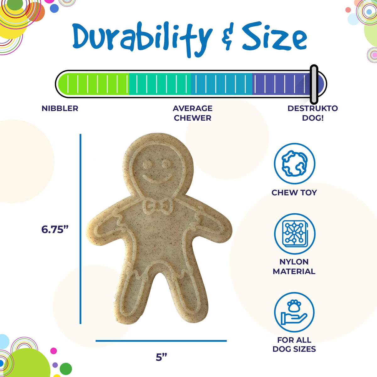 Gingerbread Man Chew Toy