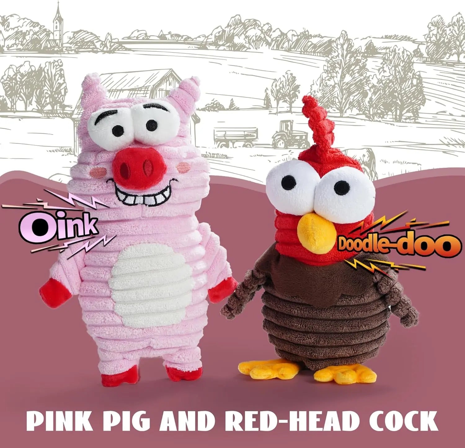 5-Pack Squeaky Dog Toys
