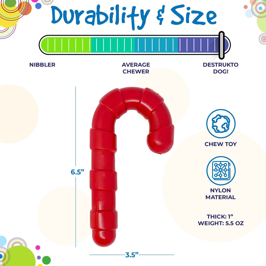 Candy Cane Dog Toy