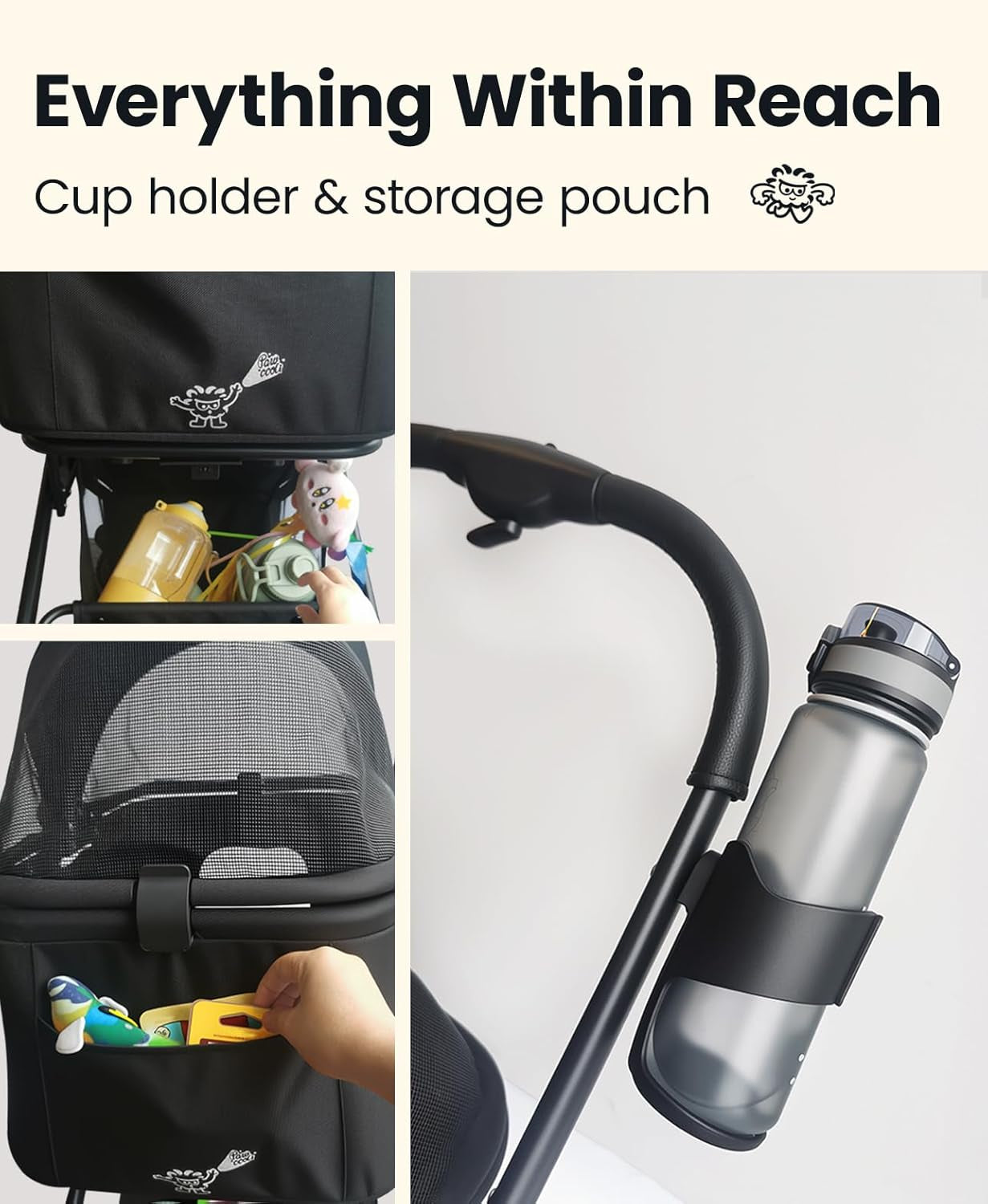 Pet Stroller 4 Wheel/Carrier