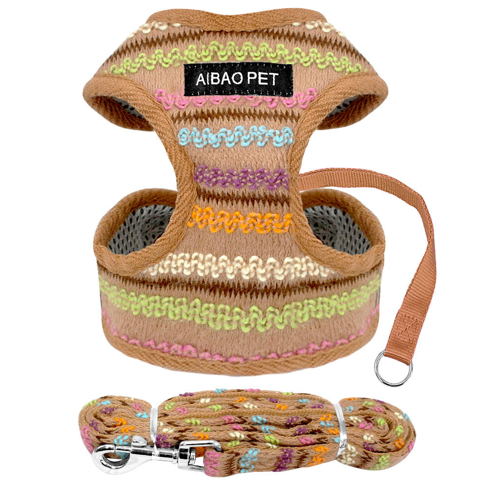 Colorful Fleece Harness Set
