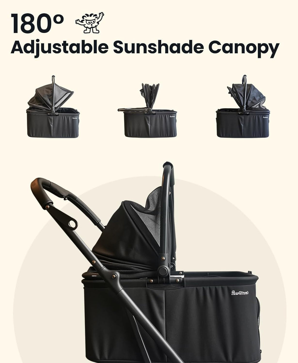 Pet Stroller 4 Wheel/Carrier