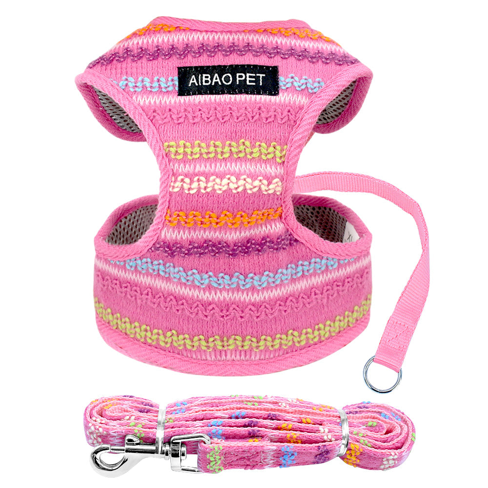 Colorful Fleece Harness Set