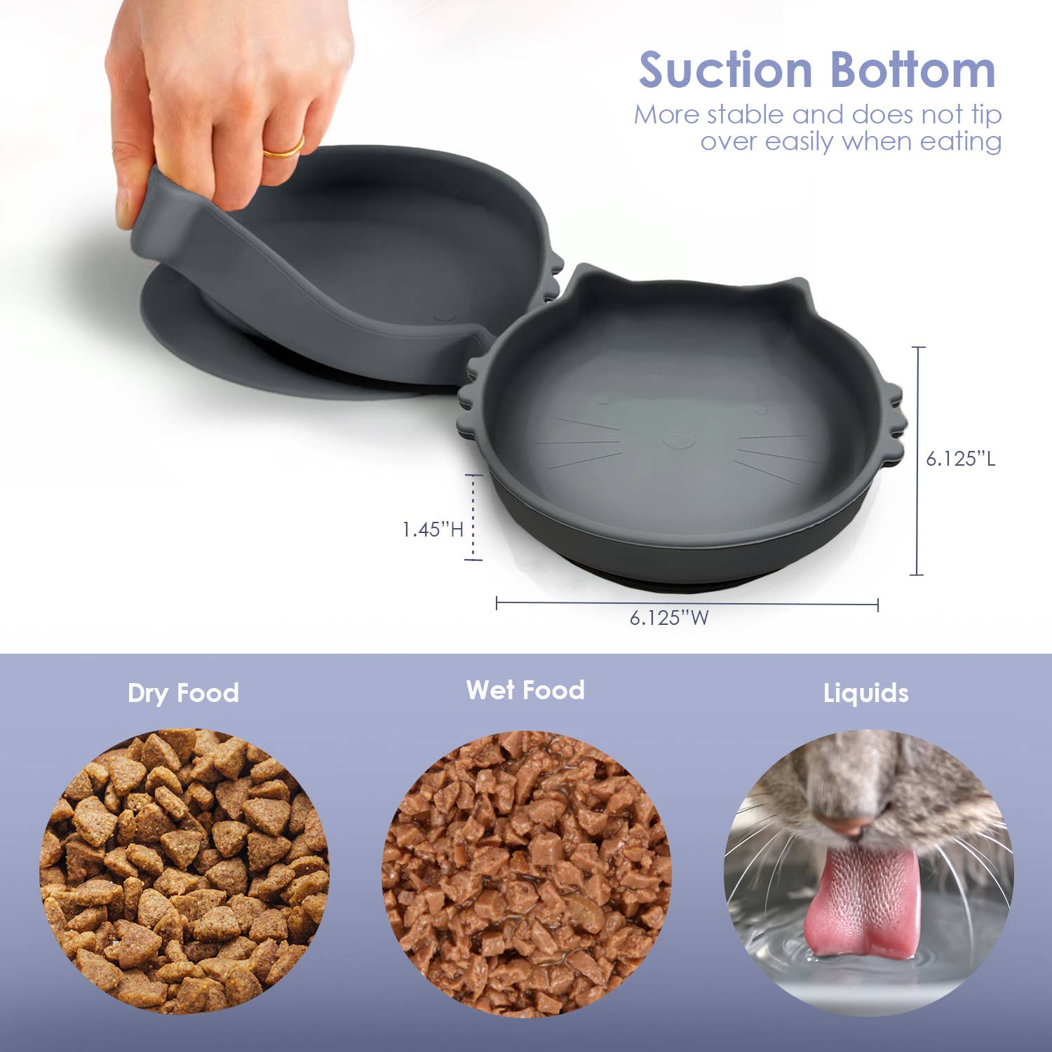 Cat Shaped Silicone Bowl