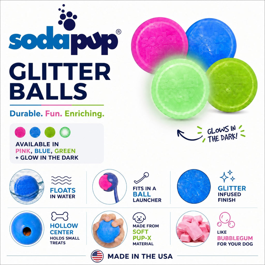 Glitter Ball 3-Pack Dog Toy |