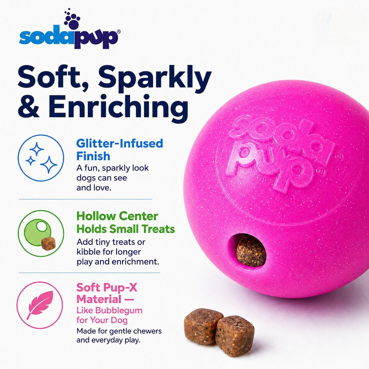 Glitter Ball 3-Pack Dog Toy |