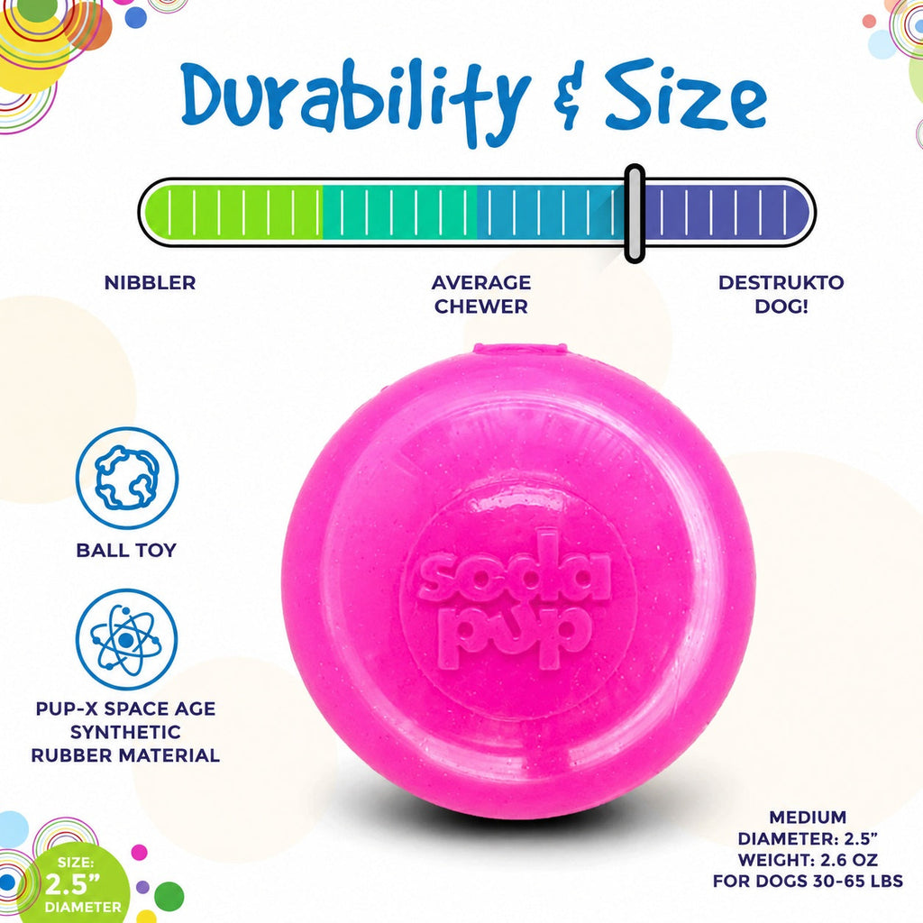 Glitter Ball 3-Pack Dog Toy |