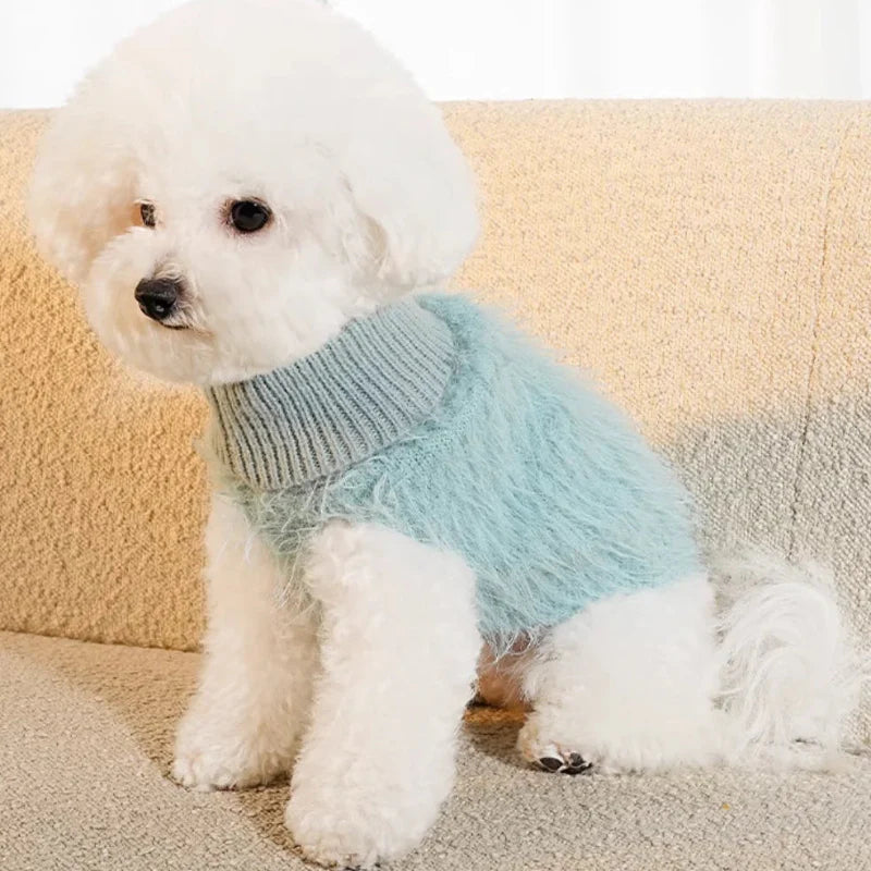 Fluffy Turtleneck Dog Sweater