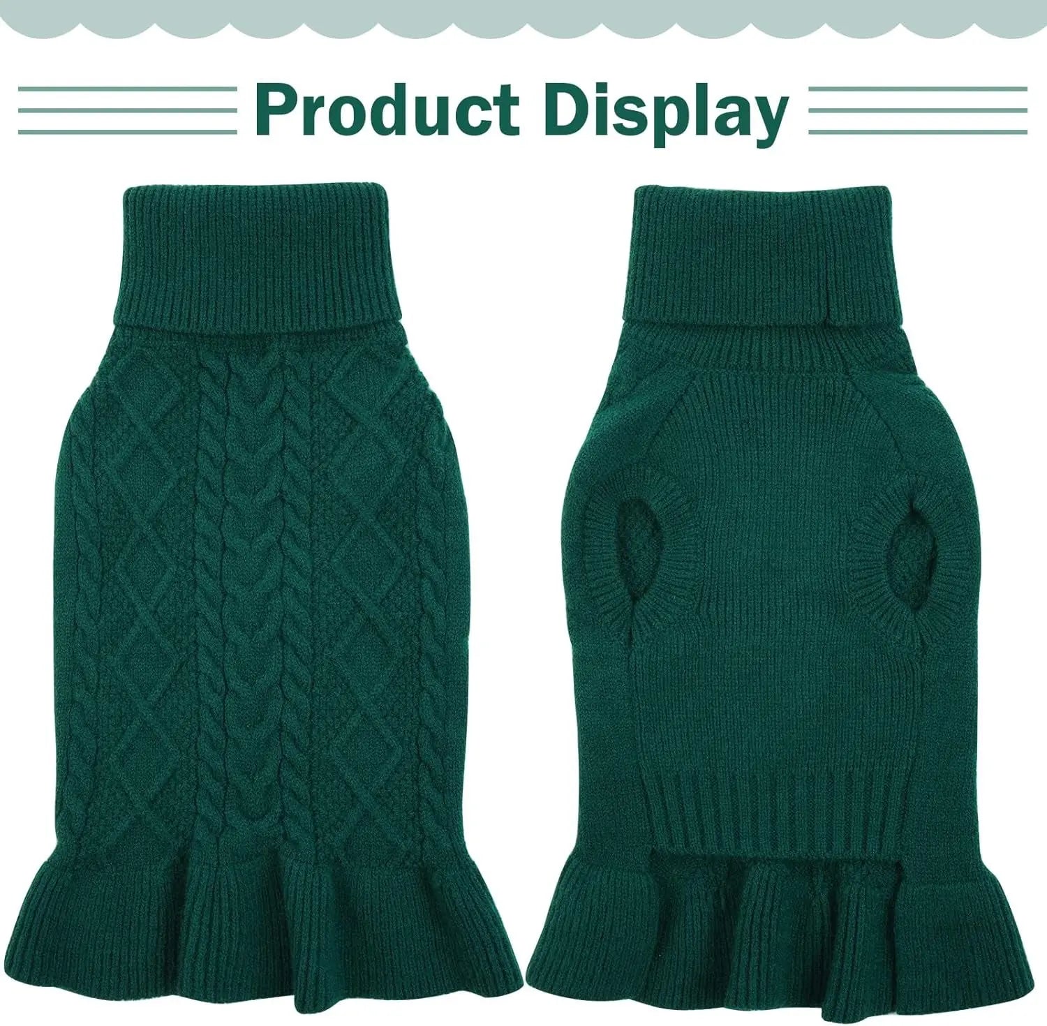 Cable Knit Dog Sweater Dress