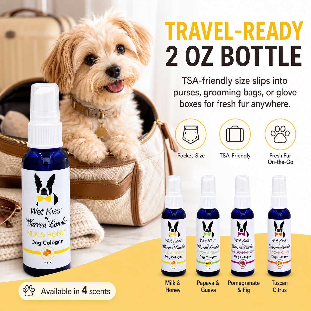 Wet Kiss Dog Cologne - 2 Oz or 16 Oz