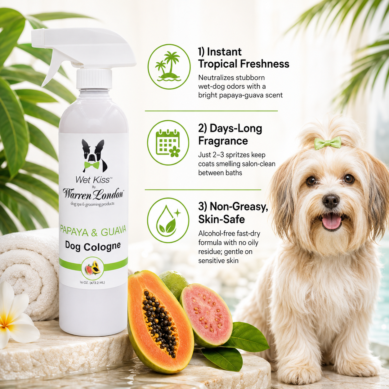 Wet Kiss Dog Cologne - 2 Oz or 16 Oz