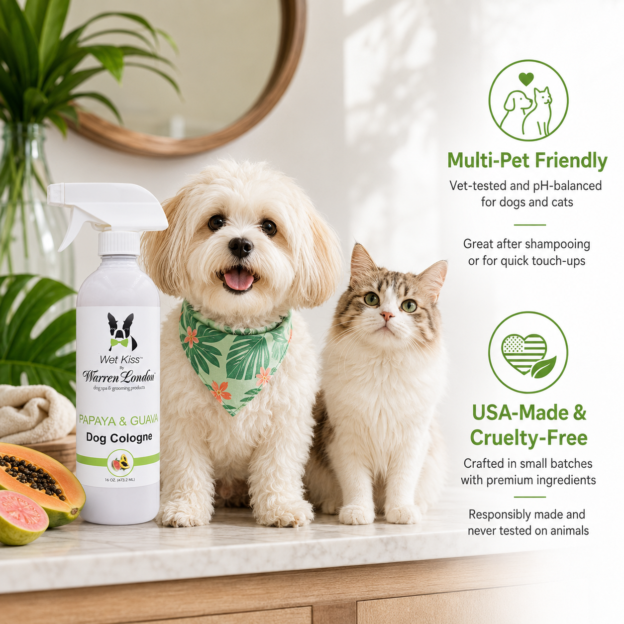 Wet Kiss Dog Cologne - 2 Oz or 16 Oz