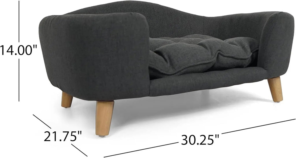 Modern Dog Sofa Bed with Wood Legs