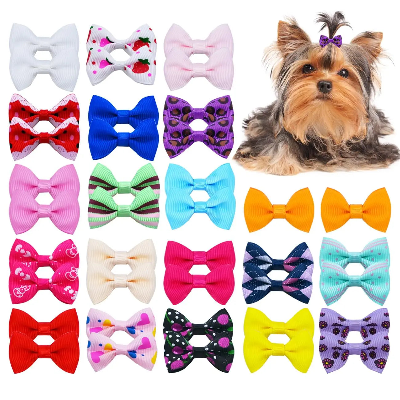 Dog Hair Bows Clips 40PCS