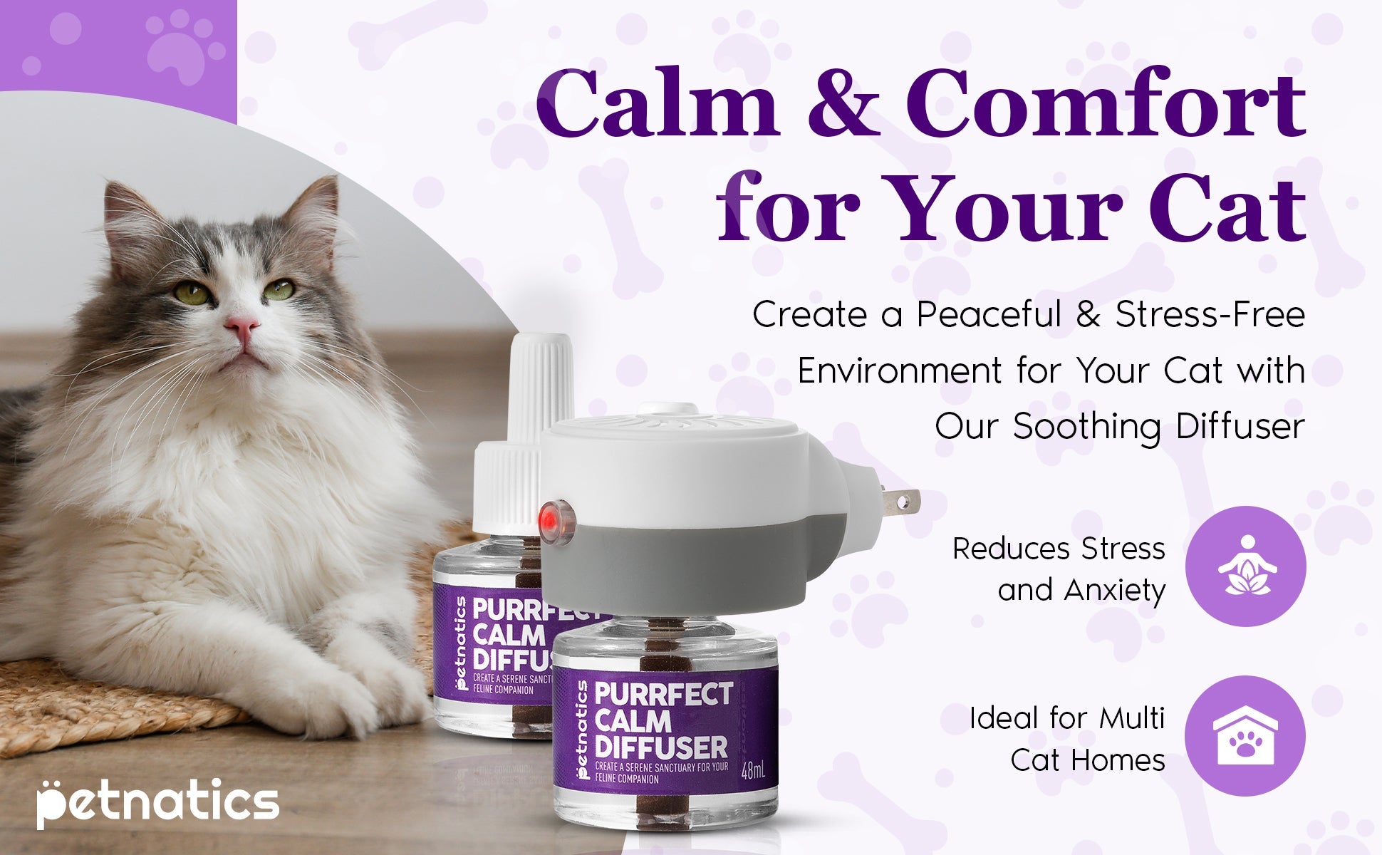 Purrfect Calming Diffuser Kit with 2 Refills