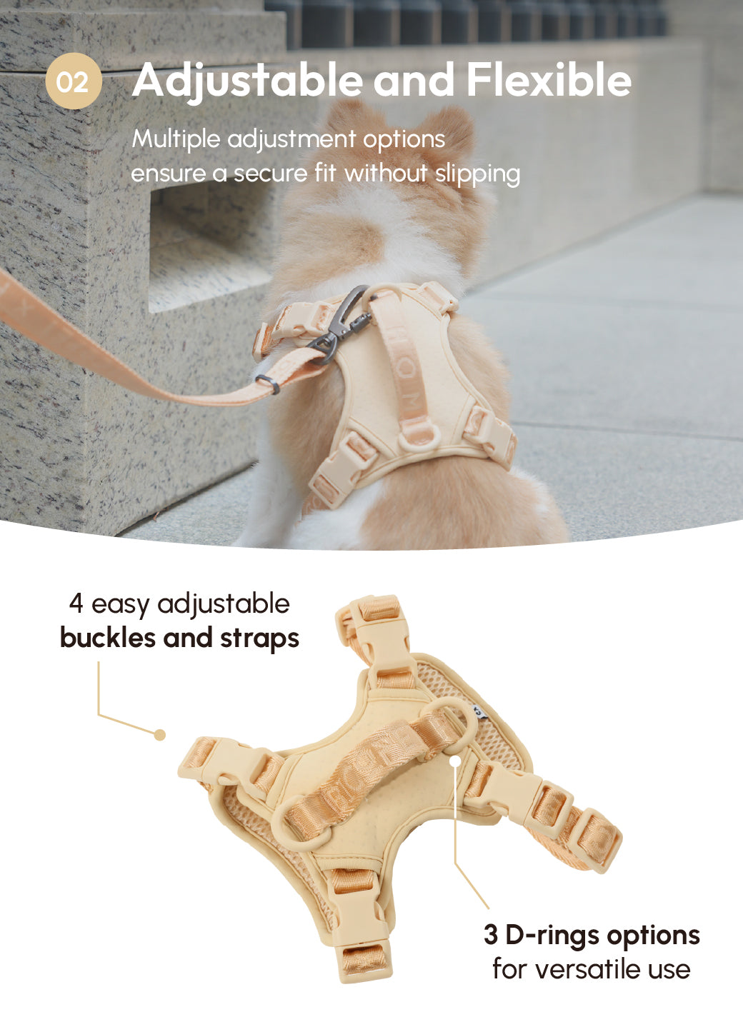 No Pull Dog Harness- APRICOT
