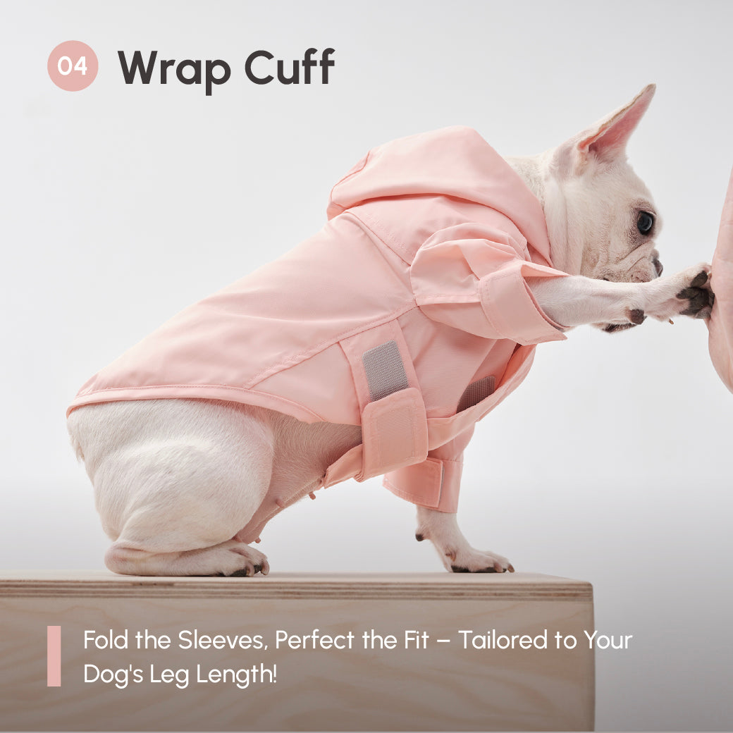 Adjustable Velcro Raincoat - Light Pink