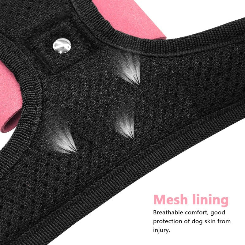 Reflective Bling Rhinestone Bow Dog Harness