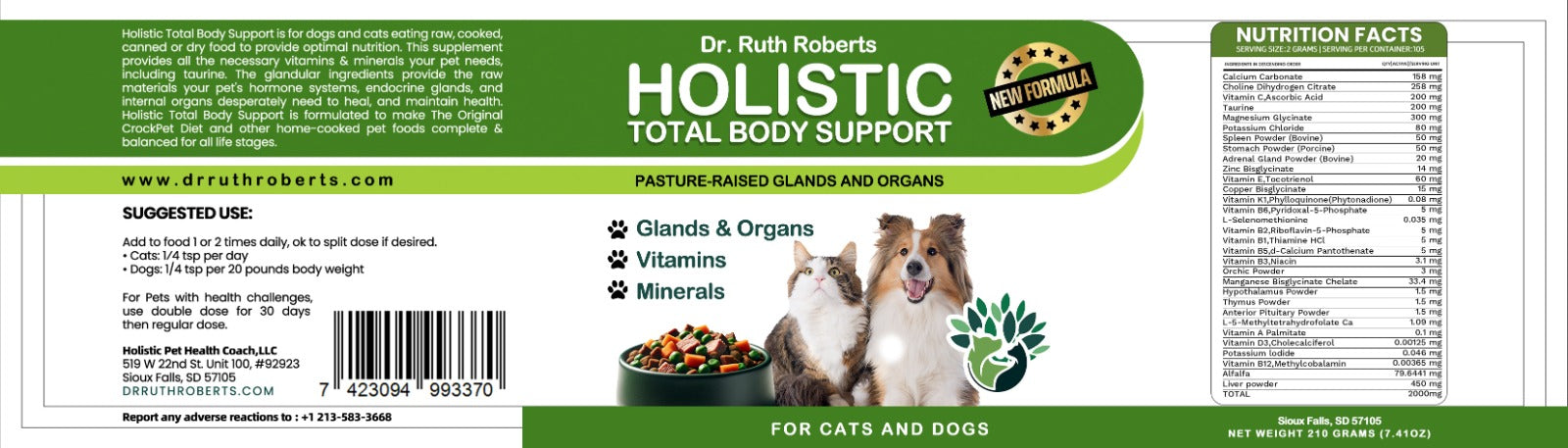 Multivitamin & Glandular Support for Dogs and Cats