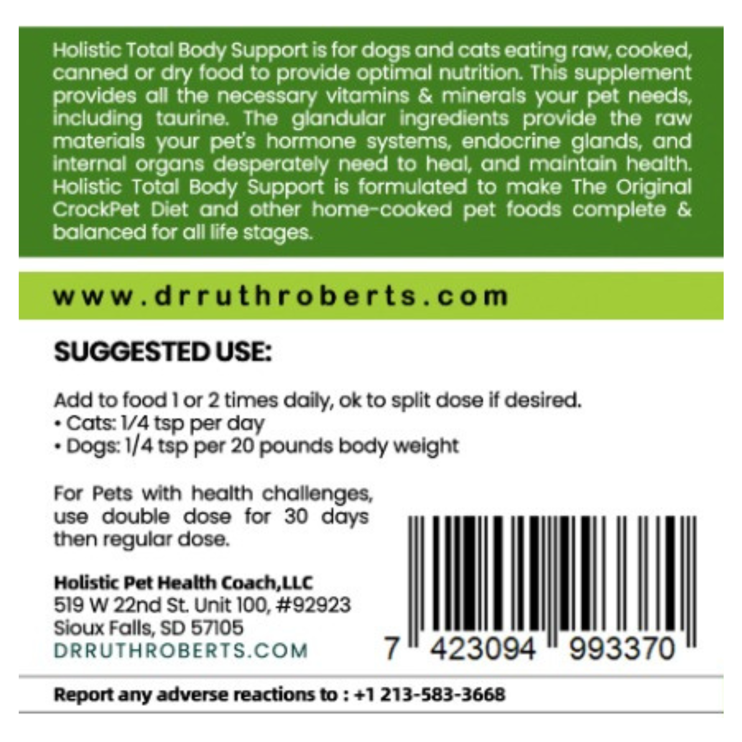 Multivitamin & Glandular Support for Dogs and Cats