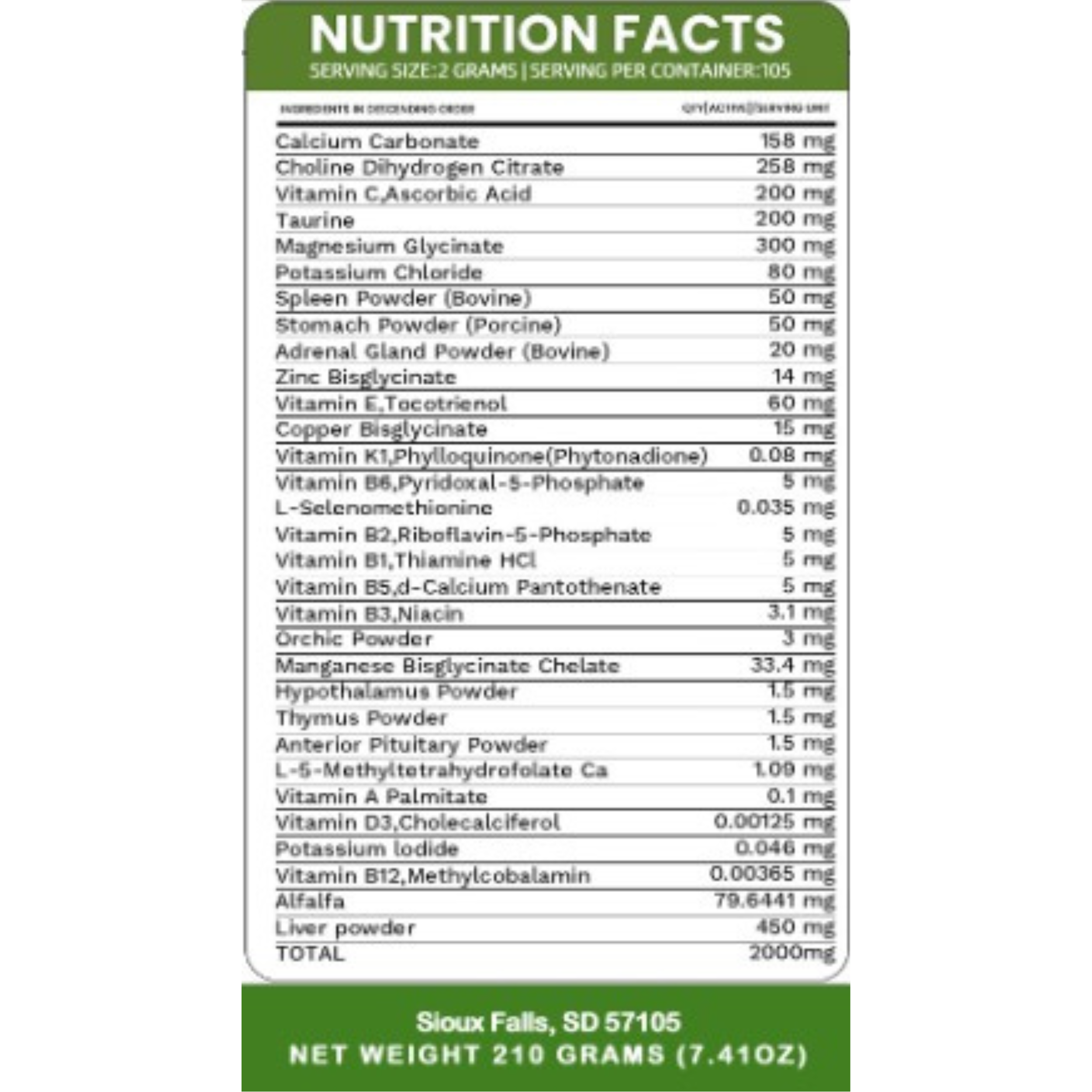 Multivitamin & Glandular Support for Dogs and Cats