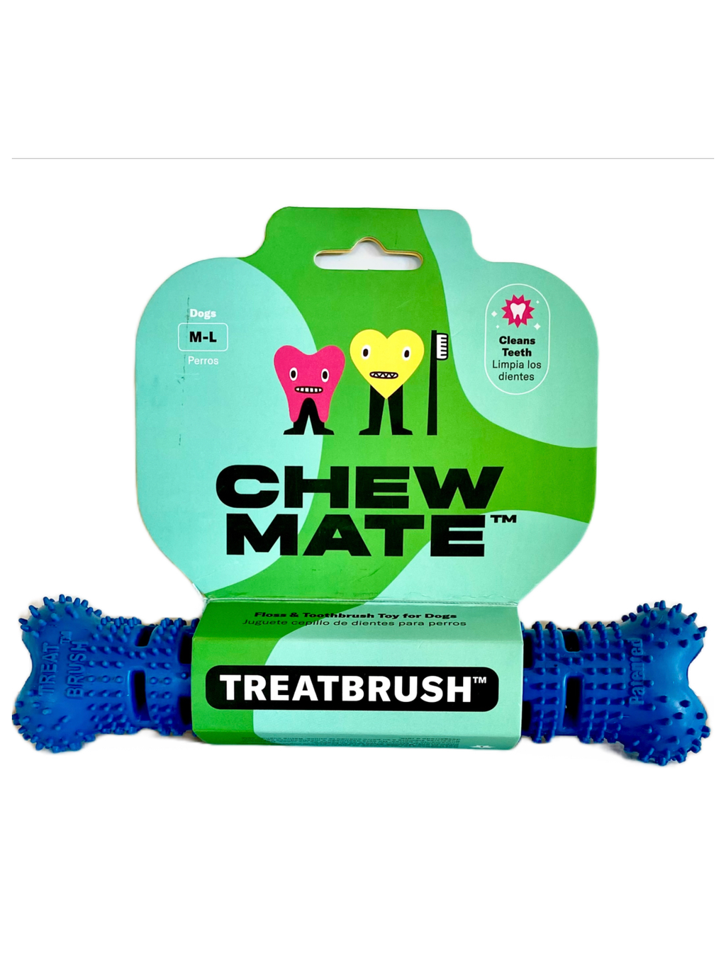 Large Natural Rubber Bone Toothbrush Toy