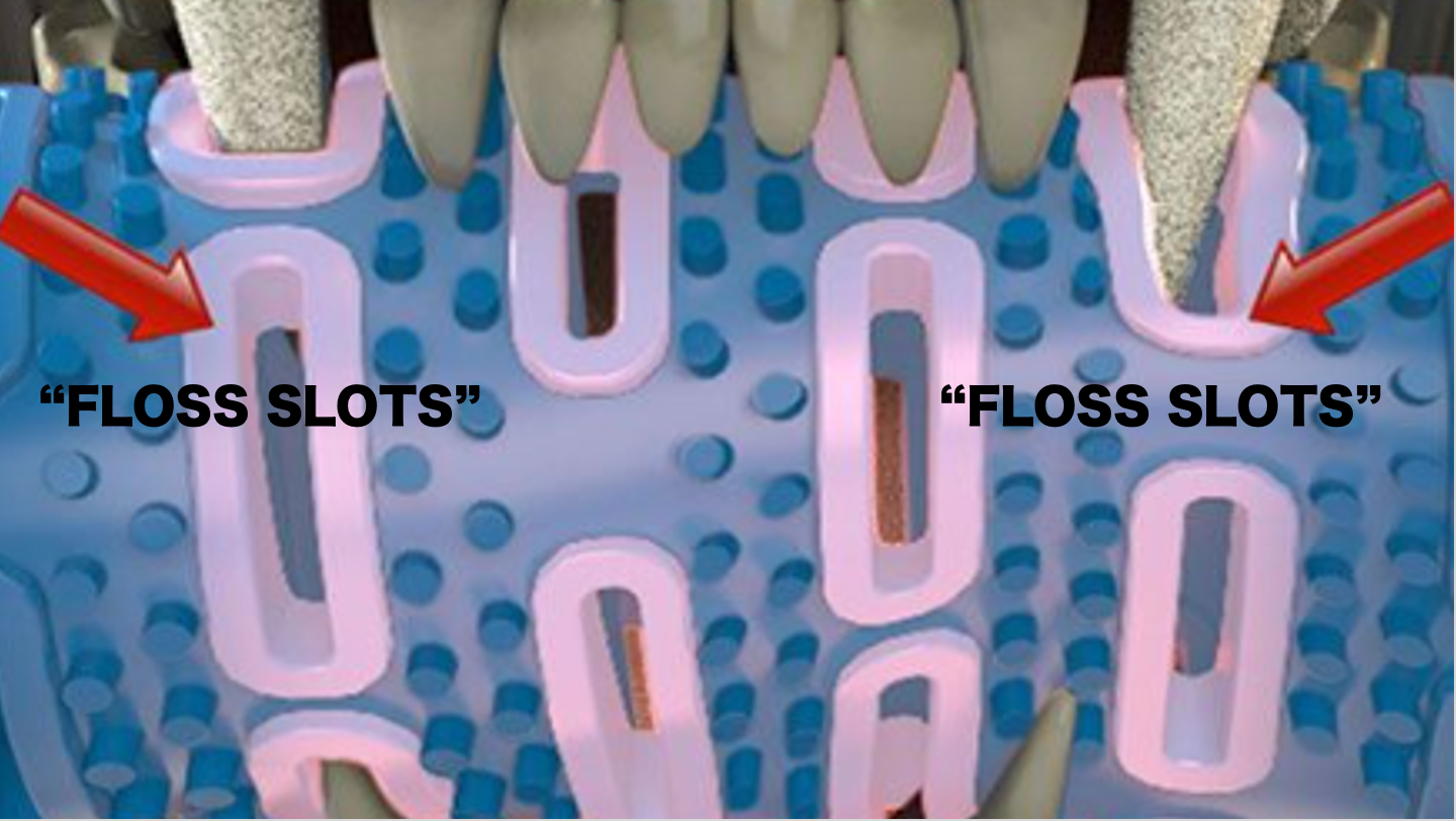 Large Natural Rubber Bone Toothbrush Toy